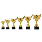 Trofee Goud met Handvatten en Golven Groot, Verzenden, Nieuw, Feestartikel