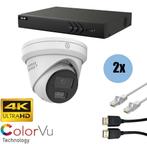 ASE Kit, 2x Turret, 8Mp 4K Ultra HD, ColorVu, met NVR, Ophalen of Verzenden, Nieuw