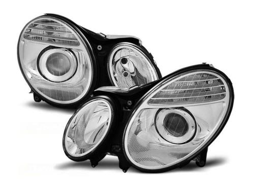 Chrome koplampen geschikt voor Mercedes W211 E-klasse, Auto-onderdelen, Verlichting, Nieuw, Mercedes-Benz, Verzenden