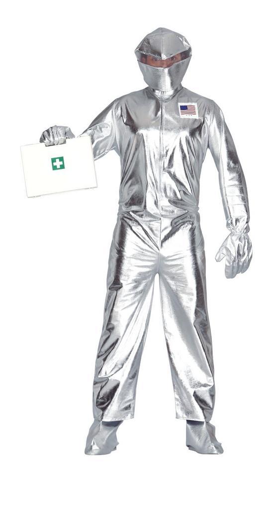Astronauten Pak Zilver Heren, Kleding | Heren, Carnavalskleding en Feestkleding, Nieuw, Verzenden