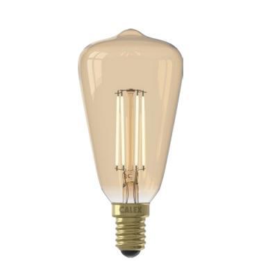 Calex LED Rustieklamp ST48 E14 3.5W 250lm 2100K Goud Dimbaar, Huis en Inrichting, Lampen | Overige, Nieuw, Ophalen of Verzenden