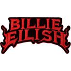 Billie Eilish - Red Flame - patch officiële merchandise, Verzamelen, Muziek, Artiesten en Beroemdheden, Nieuw, Ophalen of Verzenden