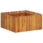 vidaXL Plantenbak verhoogd 50x50x25 cm massief acaciahout, Tuin en Terras, Minder dan 30 cm, Verzenden, Minder dan 60 cm, Nieuw