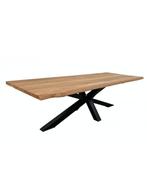 AFHAALACTIE! Oud teak tuintafel boomschors 260 B keus, Ophalen, Nieuw, Rechthoekig, Teakhout