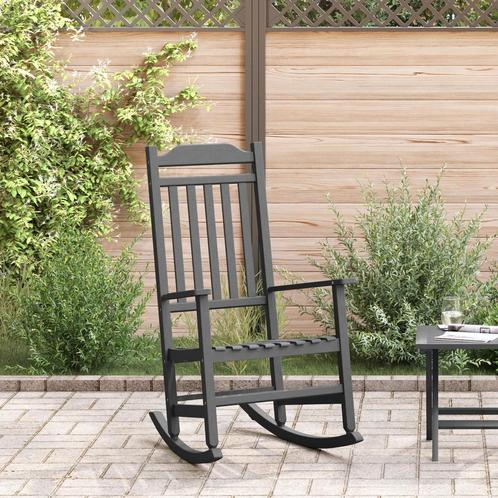 vidaXL Schommelstoel 65x84x114 cm HDPE zwart, Tuin en Terras, Tuinstoelen, Nieuw, Kunststof, Verzenden