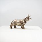 Miniatuur figuur - Ippopotamo in argento - .800 zilver, Antiek en Kunst