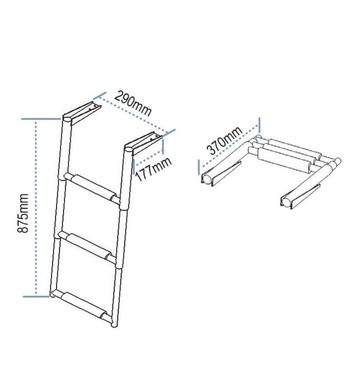 Telescopische Zwemladder RVS - 3 tredes beschikbaar voor biedingen