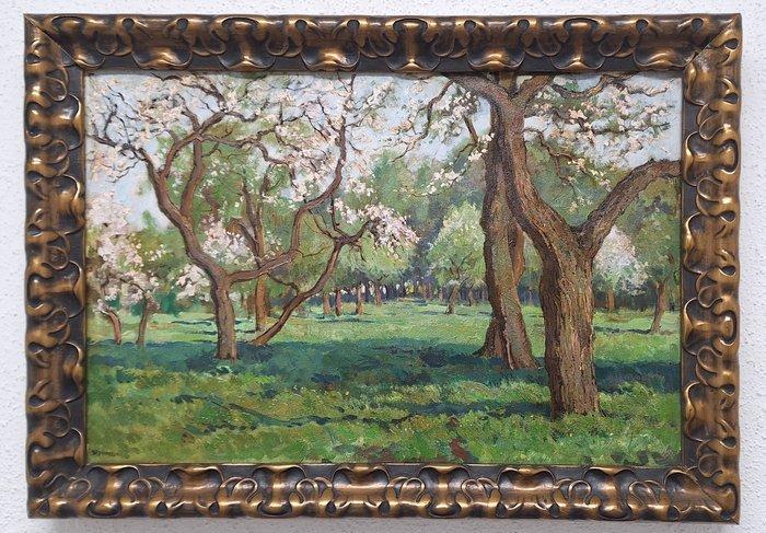Barend Ferwerda (1880 - 1958) - Bloesembomen in Renkum, Antiek en Kunst, Kunst | Schilderijen | Klassiek