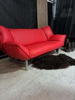 Leolux tango 3 zits ferrari rood, Ophalen, Driepersoons, Leer, Zo goed als nieuw