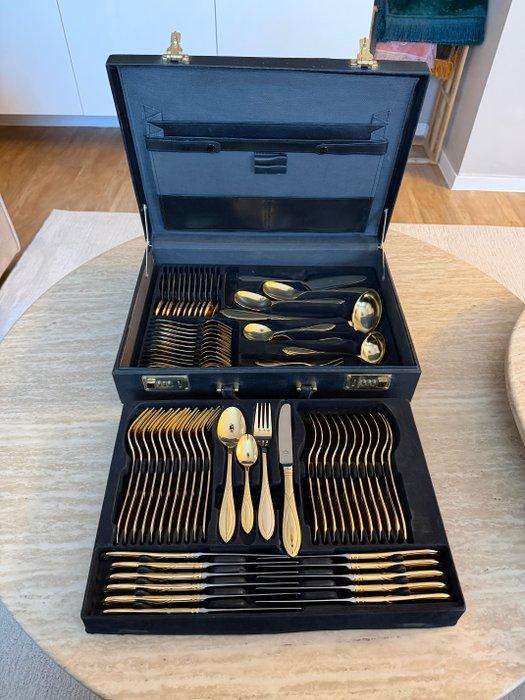 Solingen - Bestekset voor 12 personen (70) - 24 kt goud -, Antiek en Kunst, Antiek | Meubels | Tafels