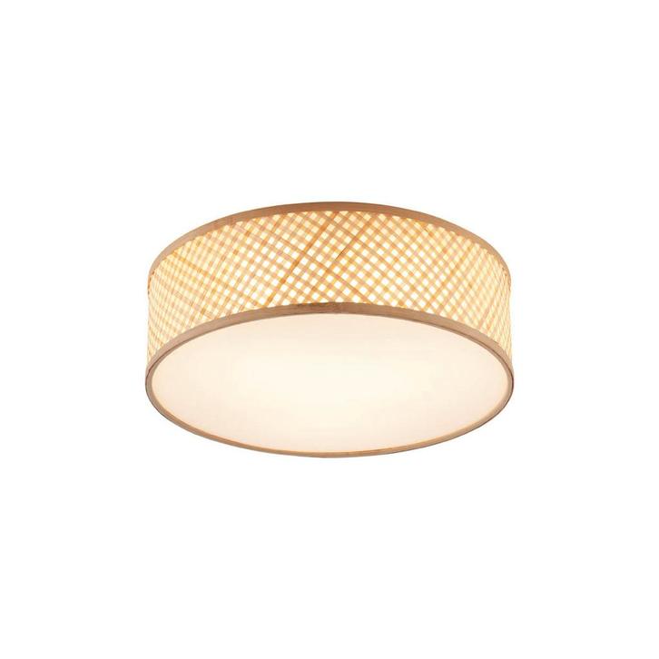 Oosterse plafondlamp bamboe naturel 40cm - Tremmo, Huis en Inrichting, Lampen | Plafondlampen, Nieuw
