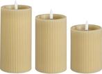 2dekans | Mica Decorations LED Pilaarkaars - Set van 3 - H15, Huis en Inrichting, Woonaccessoires | Kandelaars en Kaarsen, Ophalen of Verzenden