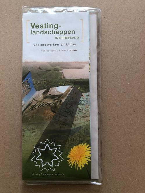 Vestinglandschappen - Vestingwerken en Linies - 1 : 200.000, Boeken, Atlassen en Landkaarten, Nederland, Landkaart, Zo goed als nieuw