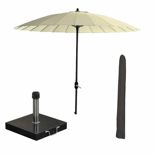 Garden Impressions Manilla stokparasol Ø250 cm - ecru incl, Tuin en Terras, Partytenten, Verzenden