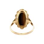 Gouden vintage ring met tijgeroog 14 krt, Sieraden, Tassen en Uiterlijk, Ringen, Ophalen of Verzenden, Nieuw