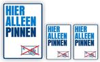Hier alleen pinnen, kassa sticker set. (429.21), Verzenden, Nieuw, Winkel of Supermarkt
