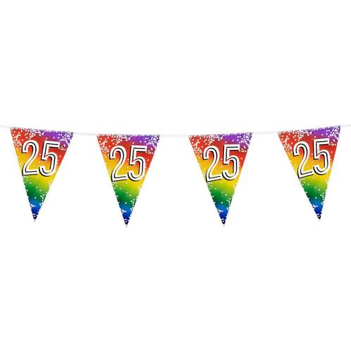 Regenboog Slinger 25 Jaar 6m, Hobby en Vrije tijd, Feestartikelen, Nieuw, Verzenden