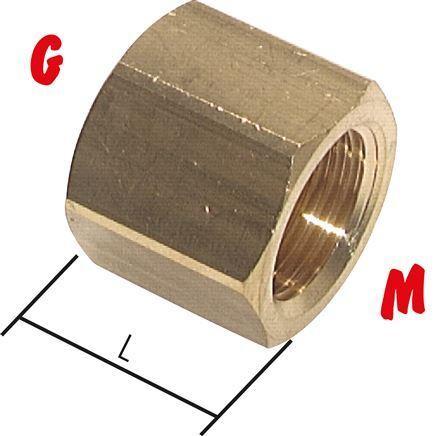 Verloopsok M14 X 1.5 X G1/2 Messing 16bar 27mm Zeskant [2, Doe-het-zelf en Verbouw, Overige Doe-het-zelf en Verbouw, Nieuw, Verzenden