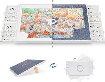 PITAPITA Puzzelplank, 1500 stukjes, draaibaar puzzelblad met beschikbaar voor biedingen