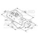 V-dissel / V-adapter AL-KO + koppeling AK7 ongeremd, Auto diversen, Aanhangwagen-onderdelen, Ophalen of Verzenden, Nieuw