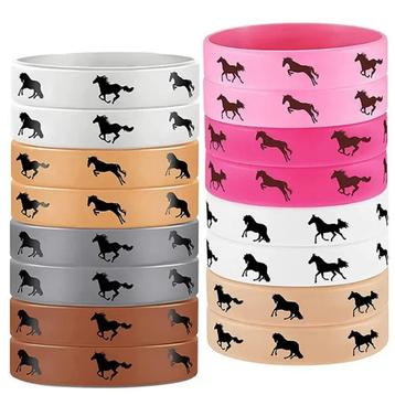 Elastische rubberen paarden armband in vele kleuren beschikbaar voor biedingen