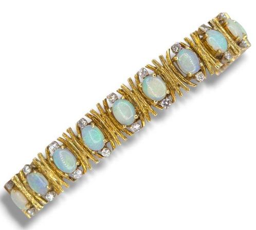 Armband - 14 karaat Geel goud Diamant (Natuurlijk), Sieraden, Tassen en Uiterlijk, Armbanden