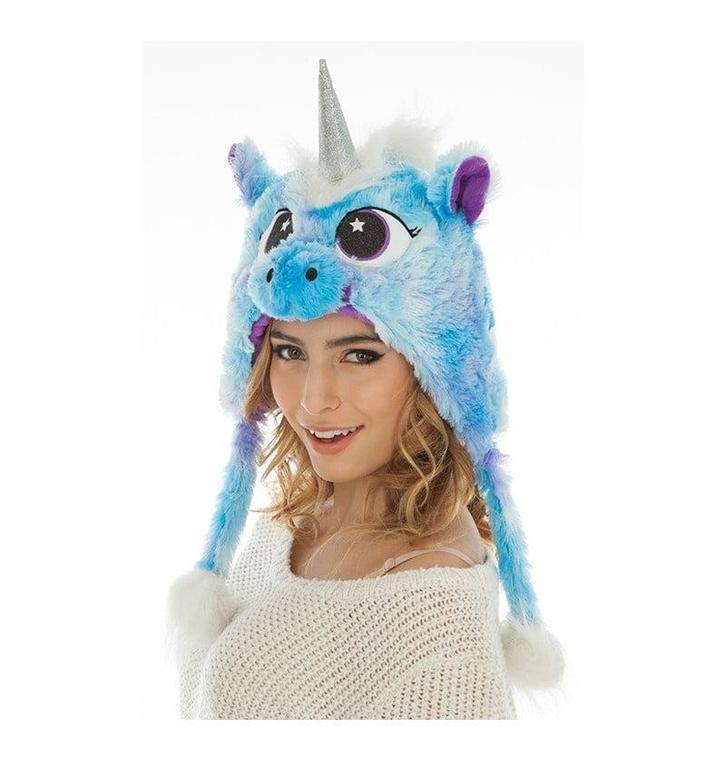 Muts Fluffy Unicorn Blauw, Hobby en Vrije tijd, Feestartikelen, Nieuw, Ophalen of Verzenden