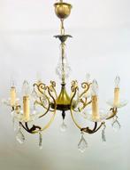 kroonluchter met geslepen kristal schaaltjes op 6 armen en