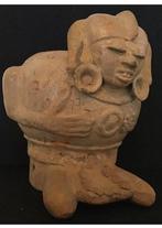 Maya Keramiek Figurinevaas met een grote containerfiguur die, Verzamelen, Mineralen en Fossielen