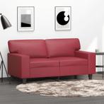 Tweezitsbank 120cm Kunstleer Wijnrood - Tweedekansje - 55..., Huis en Inrichting, Banken | Bankstellen, 150 tot 200 cm, 75 tot 100 cm