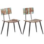 2 Antieke Eetkamerstoelen Hout | Tweedekansje | OP=OP, Huis en Inrichting, Stoelen, Twee, Overige kleuren, Ophalen of Verzenden