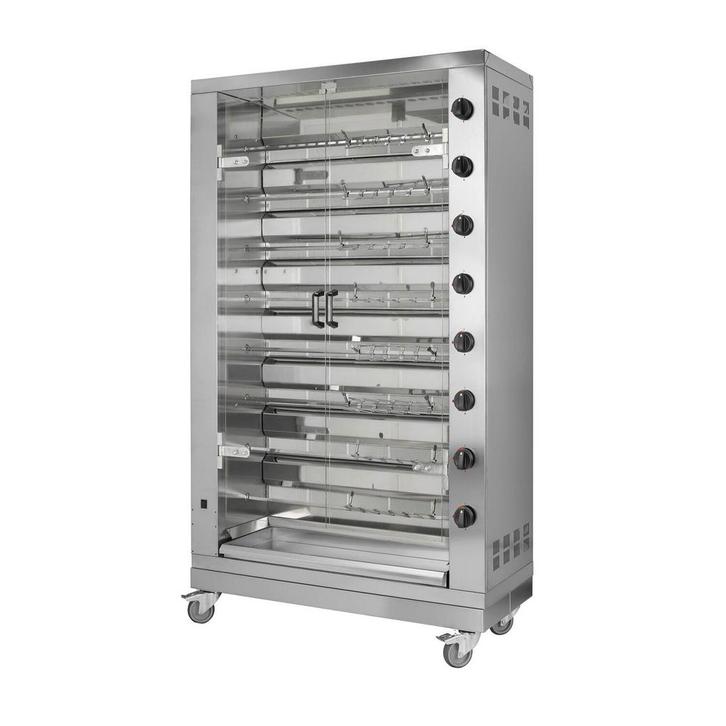 GGM Gastro | Kippengrill op gas - 47,6kW - met 8 spiesen |, Zakelijke goederen, Horeca | Overige, Verzenden