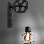 Industriële Vintage Wandlamp – LED Katrol Design, Verzenden, Nieuw