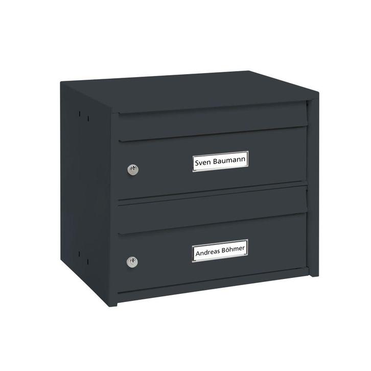 Burg-Wächter Dual Front dubbele brievenbus staal - antraciet, Tuin en Terras, Brievenbussen, Nieuw, Verzenden