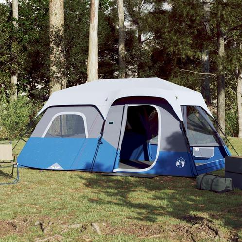 vidaXL Tent 9-persoons waterdicht met LED lichtgroen, Caravans en Kamperen, Tenten, Nieuw, tot en met 2, Verzenden