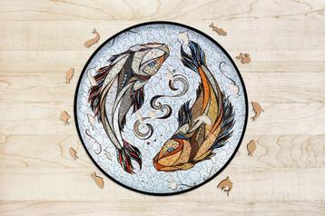 Eco Wood Houten Legpuzzel Koi Karpers Size L (Partytenten) beschikbaar voor biedingen