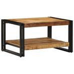 vidaXL Salontafel 70x50x38 cm massief ruw mangohout, Verzenden, Nieuw, Overige houtsoorten, 50 tot 100 cm