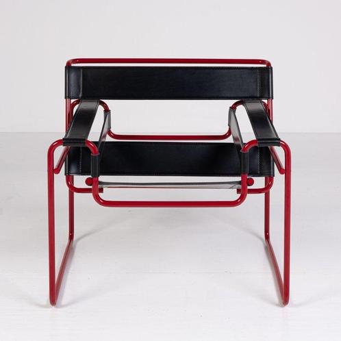 Knoll - Marcel Breuer - Fauteuil - Wassily Stoel - Leder,, Antiek en Kunst, Antiek | Meubels | Stoelen en Banken