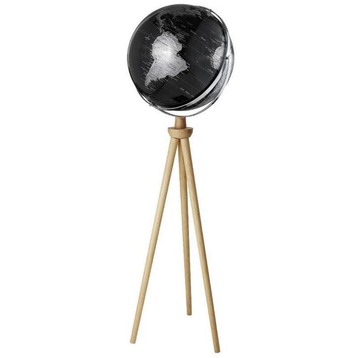 Staande Wereldbol SPUTNIK Zwart 43cm, Huis en Inrichting, Woonaccessoires | Wereldbollen
