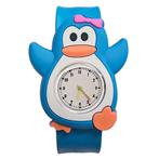 Fako® - Kinderhorloge - Slap On Mini - Pinguïn - Blauw, Verzenden, Nieuw