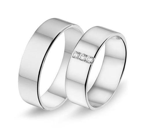 Actie trouwringen in 8/14/18 karaat witgoud per paar vanaf, Sieraden, Tassen en Uiterlijk, Ringen, Verzenden