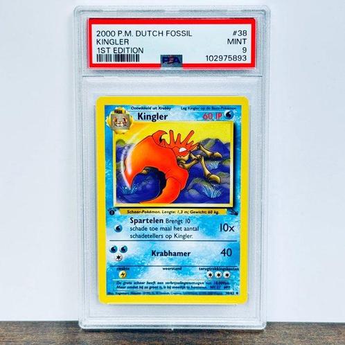 Pokémon Graded card - 1st edition - Kingler - Fossil #38 -, Hobby en Vrije tijd, Verzamelkaartspellen | Pokémon