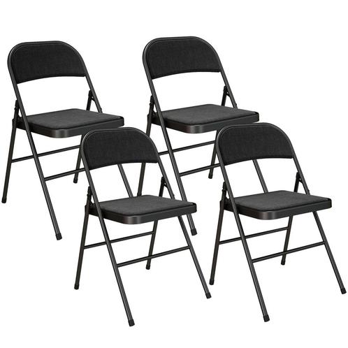 TRUUSK Set van 4 Klapstoelen - Draagbaar met Kussen - Linnen, Huis en Inrichting, Stoelen, Nieuw, Verzenden