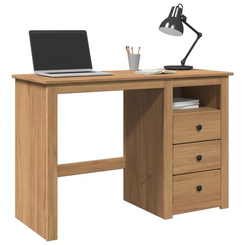 vidaXL Bureau Panama 112x45x75 cm massief grenenhout, Huis en Inrichting, Bureaus, Nieuw, Verzenden