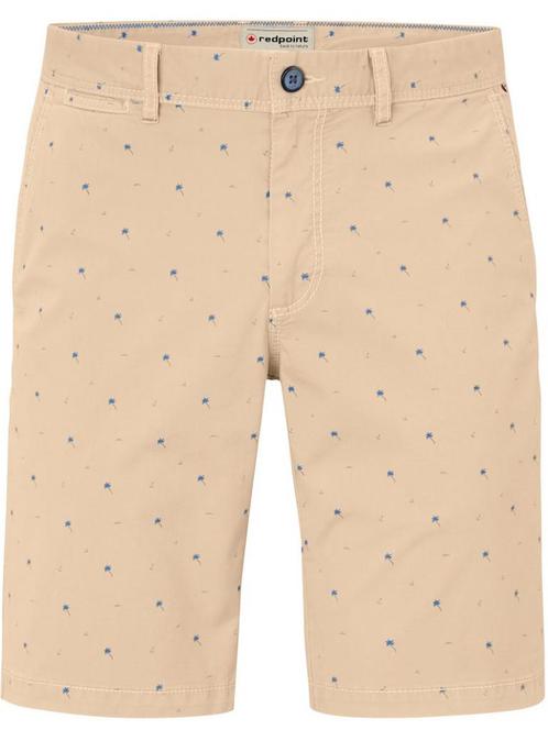 Redpoint Korte Broek Met Palmboom Motief Beige Dawson, Kleding | Heren, Broeken en Pantalons, Beige, Nieuw, Verzenden