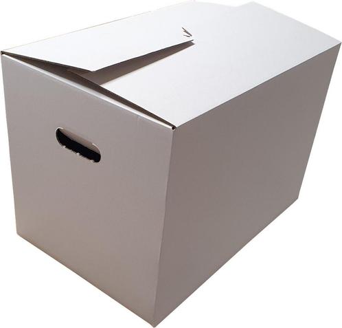 10 Verhuisdozen 48x32x33cm wit met autolock bodem, Zakelijke goederen, Partijgoederen en Retail | Verpakking en Verzending, Verzenden