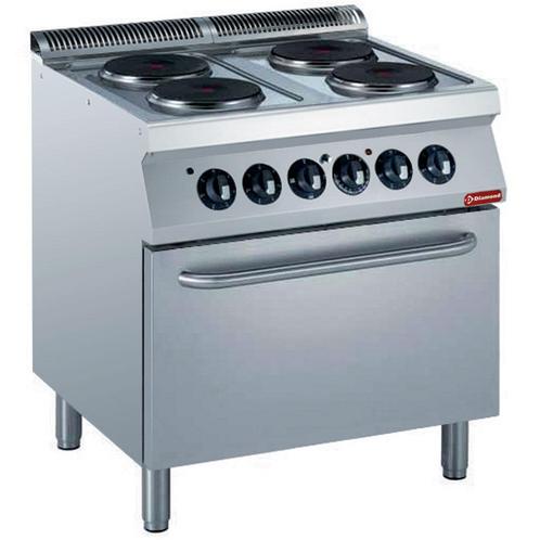 Elektrisch Fornuis 4 Platen, Elektrische Oven GN 2/1, Zakelijke goederen, Horeca | Keukenapparatuur, Nieuw in verpakking, Ophalen of Verzenden