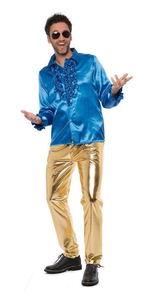 Disco Broek Goud, Kleding | Heren, Carnavalskleding en Feestkleding, Nieuw, Verzenden