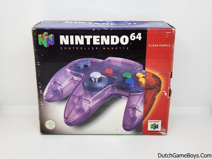 Nintendo 64 / N64 - Controller - Clear Purple - Boxed - EUR, Spelcomputers en Games, Spelcomputers | Nintendo 64, Gebruikt, Verzenden