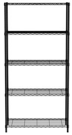 Hendi Opbergrek | 5 schappen | Zwart | 45x91x183 cm, Verzenden, Nieuw in verpakking